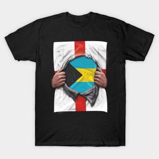 Bahamas Flag English Flag Ripped - Gift for Bahamian From Bahamas T-Shirt